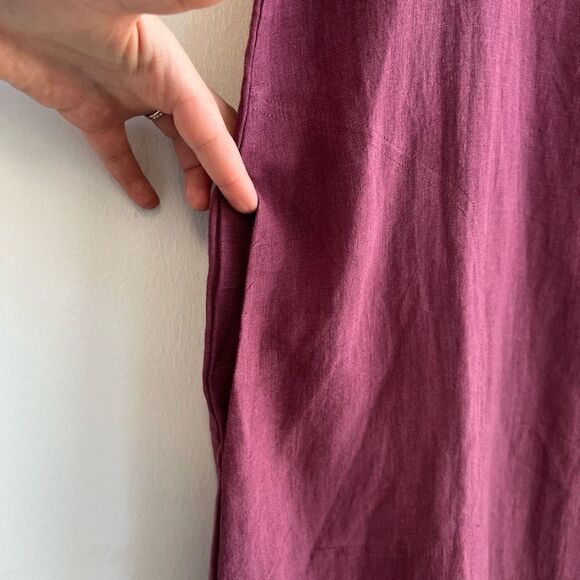 Rachel Antonoff Dress Linen Cotton Blend Midi Sleeveless Pockets Size Small NWT - Picture 6 of 13